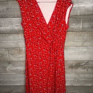 Lands' End Red White blue star printed patriotic july 4th Dress